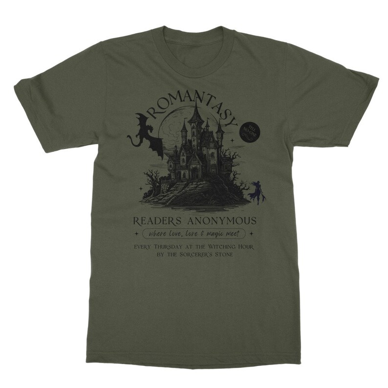 Romantasy Light Academia Camisa Fairy Grunge Camiseta Romantasy Lector Prohibido Romance Bookish Camisa Dark Romance Enemigos a los amantes Libro Top Army Green