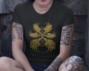 Biblically Accurate Angel Female Fit TShirt Realistic Angel Shirt Angelcore Clothing Biblical Angel Top Ophanim Seraphim Christian