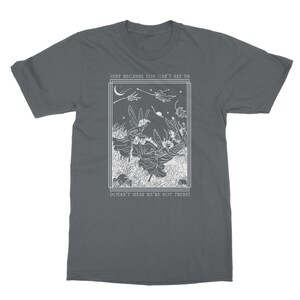 Grunge Fairycore Mall Goth Kleidung Fee Shirt Übergröße Goth Witchy Sachen Hexe Goblincore Kleidung Dunkel Cottagecore Fairy Core T-Shirt Dark Grey
