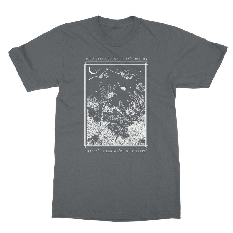 Grunge Fairycore Mall Goth Kleidung Fee Shirt Übergröße Goth Witchy Sachen Hexe Goblincore Kleidung Dunkel Cottagecore Fairy Core T-Shirt Dark Grey