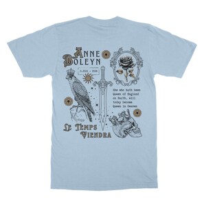 Ana Bolena Camiseta Tudor Camisetas Hada Grunge Camisa Realeza Core Camiseta Plus Tamaño Goth Dark Academia Ropa Bookish Light Academia Ropa Light Blue
