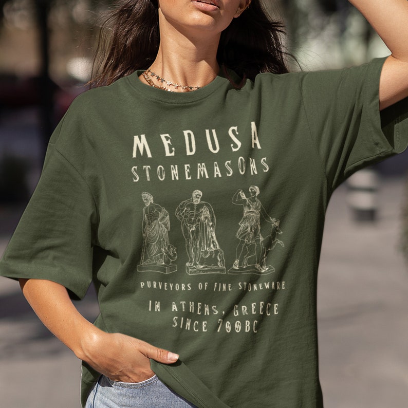 Medusa Shirt Greek Mythology Medusa TShirt Fairycore Fairy Grunge Greek Goddess Light Academia Witchy Clothing Ancient Greece Bookish image 2