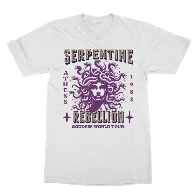 Medusa Shirt Greek Mythology Medusa TShirt Fairycore Fairy Grunge Greek Goddess Light Academia Witchy Clothing Ancient Greece Bookish White