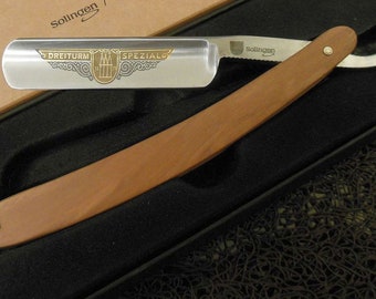 Brandnew 5/8 or 6/8 straight razor DREITURM Solingen Olive Wood