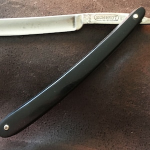 Vintage 3/8 Rasiermesser Walter SCHMIDT Solingen Gallalith 1930s