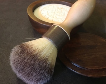 Vintage handmade BARBER Classic Shaving Brush velvet ABS-wood Handle 24mm DURO 4th Gen. Synthie