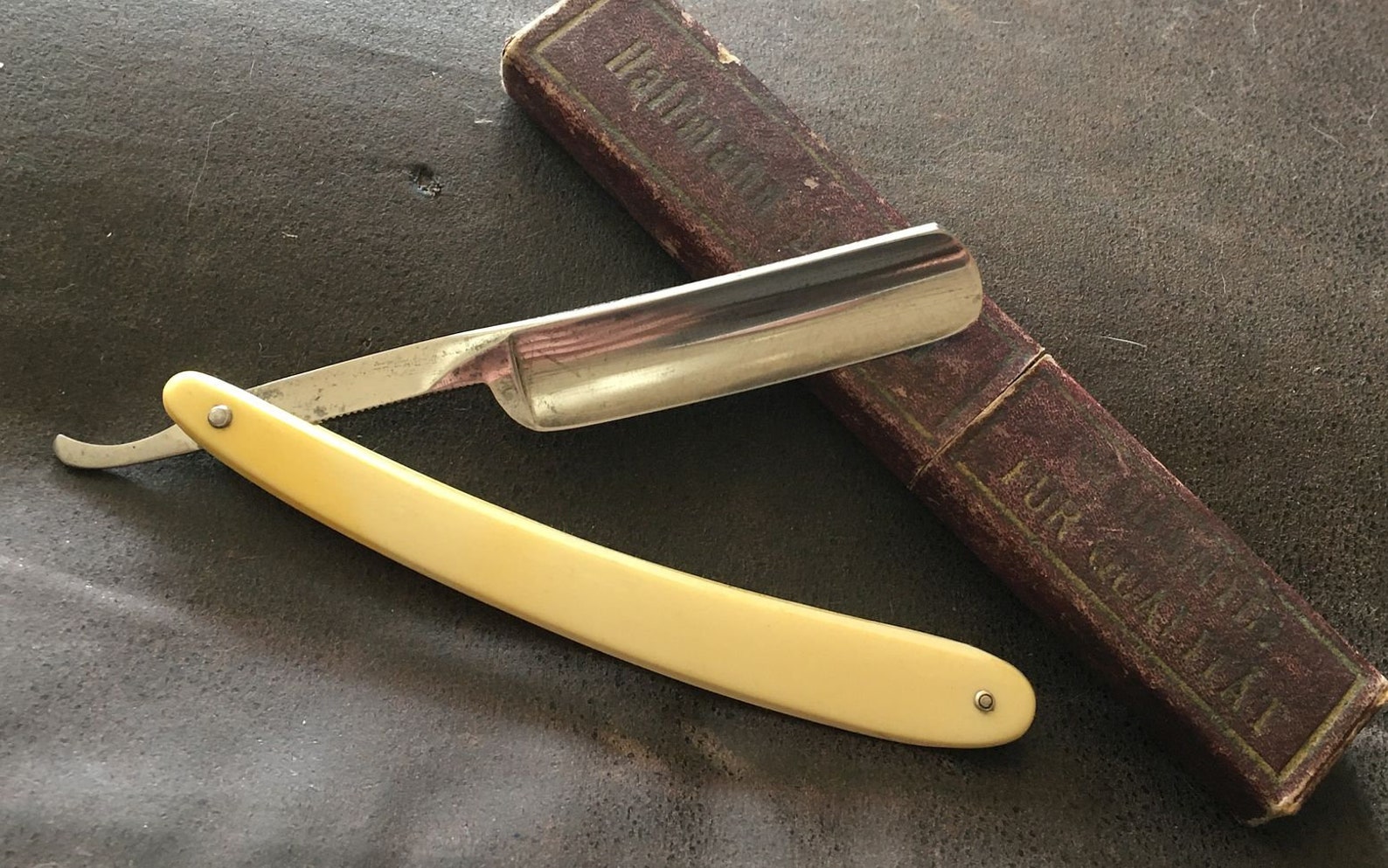 Vintage 5/8 Straight Razor KUNO HALFMANN Solingen-ohligs SPECIAL 1920s ...