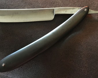 Vintage 4/8 straight razor KONEJUNG Solingen #1738 BRILLE Bakelitheft for resto