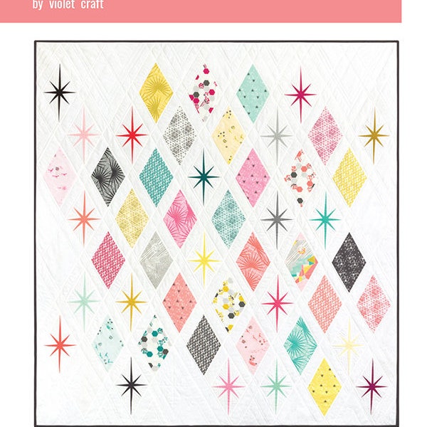 The Atomic Starburst quilt pattern by Violet craft