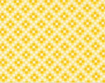 Rising Sun Check Blender Lemonade Cotton Fabric - Love Lily Lemonade 24114 15 Moda - Prairie Grass - sold by the yard
