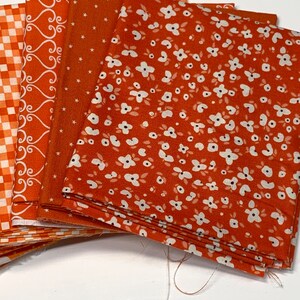 Orange Fat Quarter Bundle great for fabric carrots or pumpkins image 3