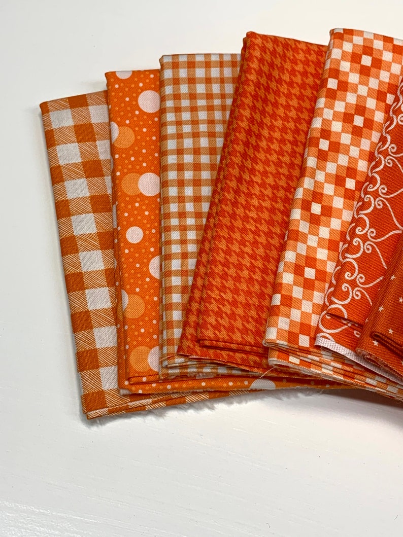 Orange Fat Quarter Bundle great for fabric carrots or pumpkins image 4