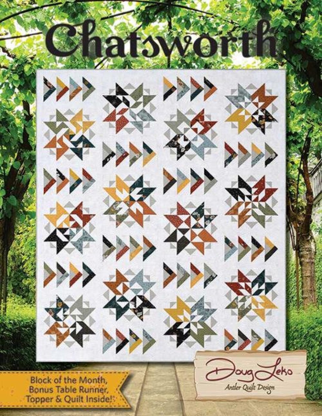 Chatsworth BOM Quilt Pattern 12 MOS G AQD 0419 Antler Quilt Designs