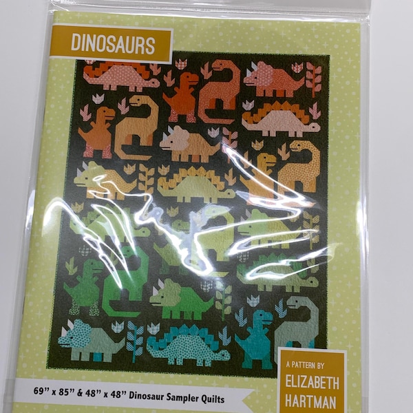 Dinosaurs Quilt Pattern - EH 058 Patterns By Elizabeth Hartman