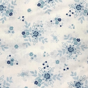 Tissu en coton blanc Simply Country Bouquets - Tasha Noel - Riley Blake Designs - C13411-WHITE - vendu par mètre image 1