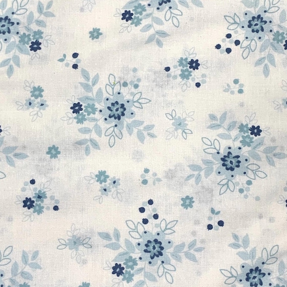 Simply Country Bouquets White Cotton Fabric - Tasha Noel - Riley Blake Designs - C13411-WHITE - sold by the yard