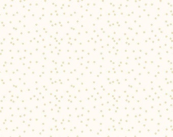 Bee Backgrounds Tiny Circle Honey Cotton Fabric - Lori Holt - Riley Blake - C6384-HONEY - sold by the yard