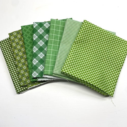 Paquet de fat quarter vert - découpé dans un boulon