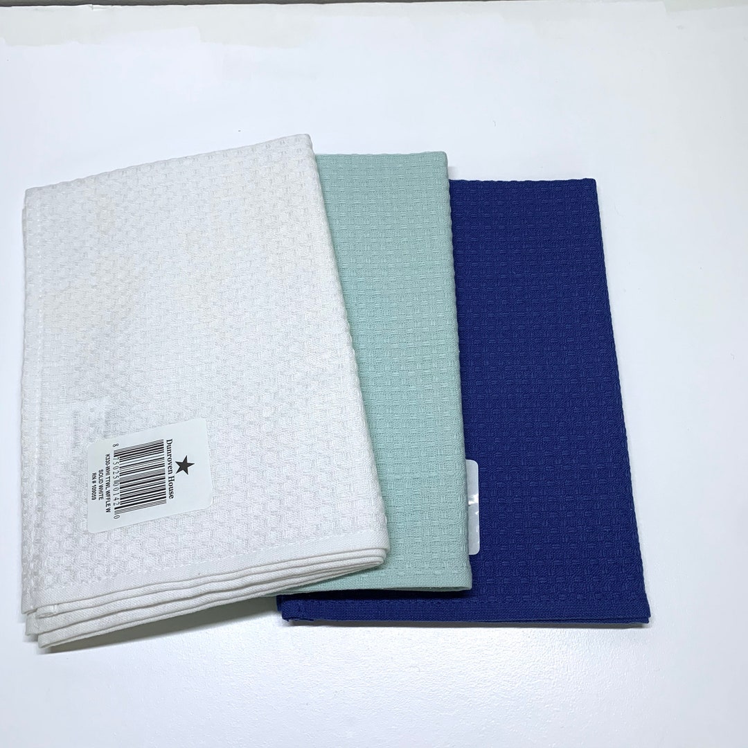 Set of 3 Dunroven Towels White Mint Chambry Etsy