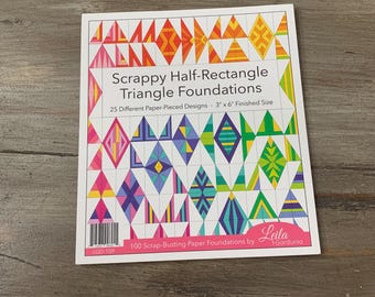 Scrappy Half-Rect Triangle Foundation Paper Piecing papers - LGD 109 Leila Gardunia