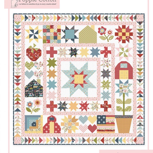 Amazing Grace Quilt Pattern - Poppie Cotton - Jina Barney, Lori Woods - PCN1962 - Farm Girls Unite