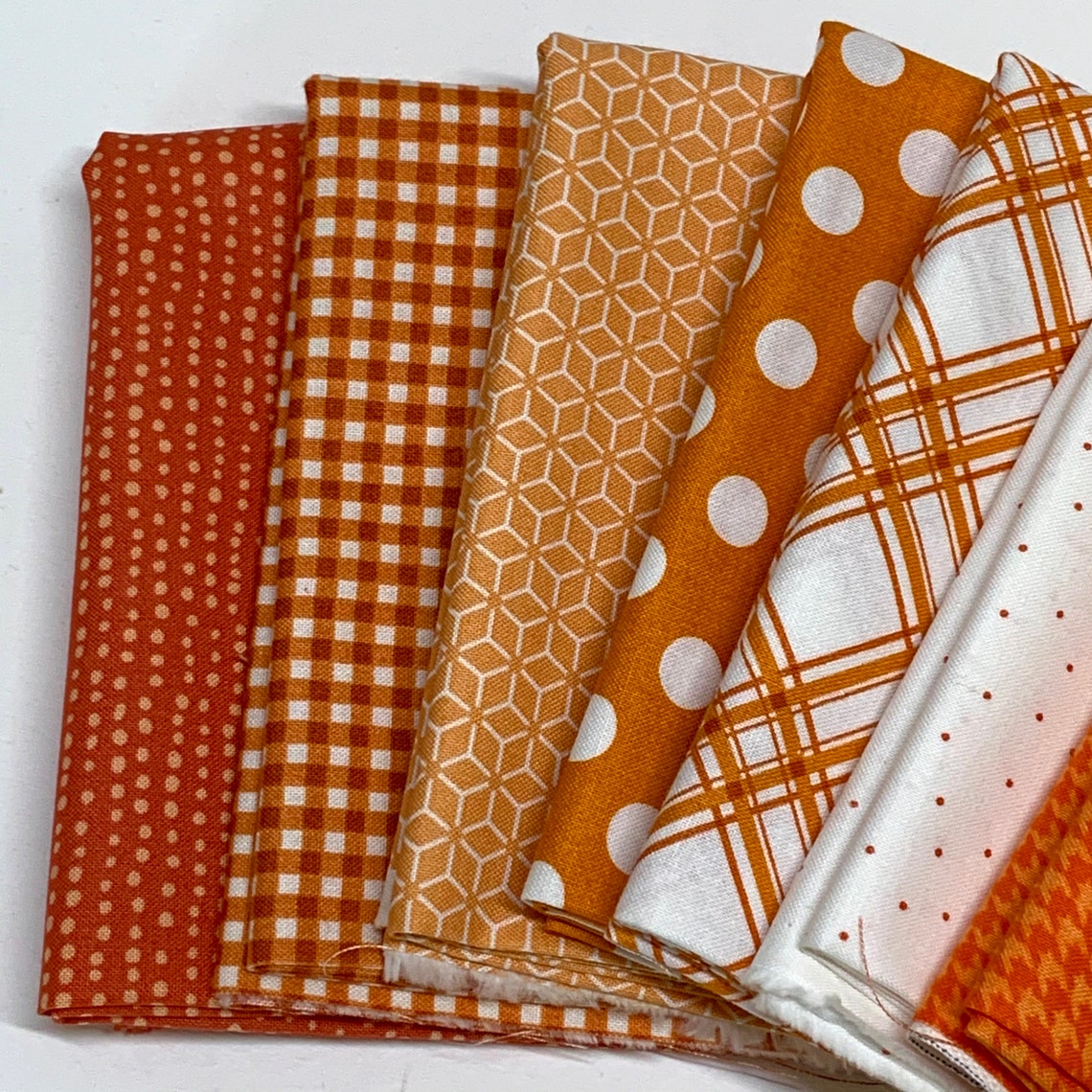 Orange Fat Quarter Bundle great for fabric carrots or Etsy