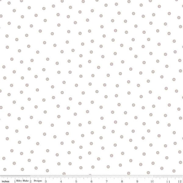 Hush Hush 2 Baby Buttons Cotton Fabric - Low Volume - J. Wecker Frisch - C12883-BABYBUTTONS - sold by the yard