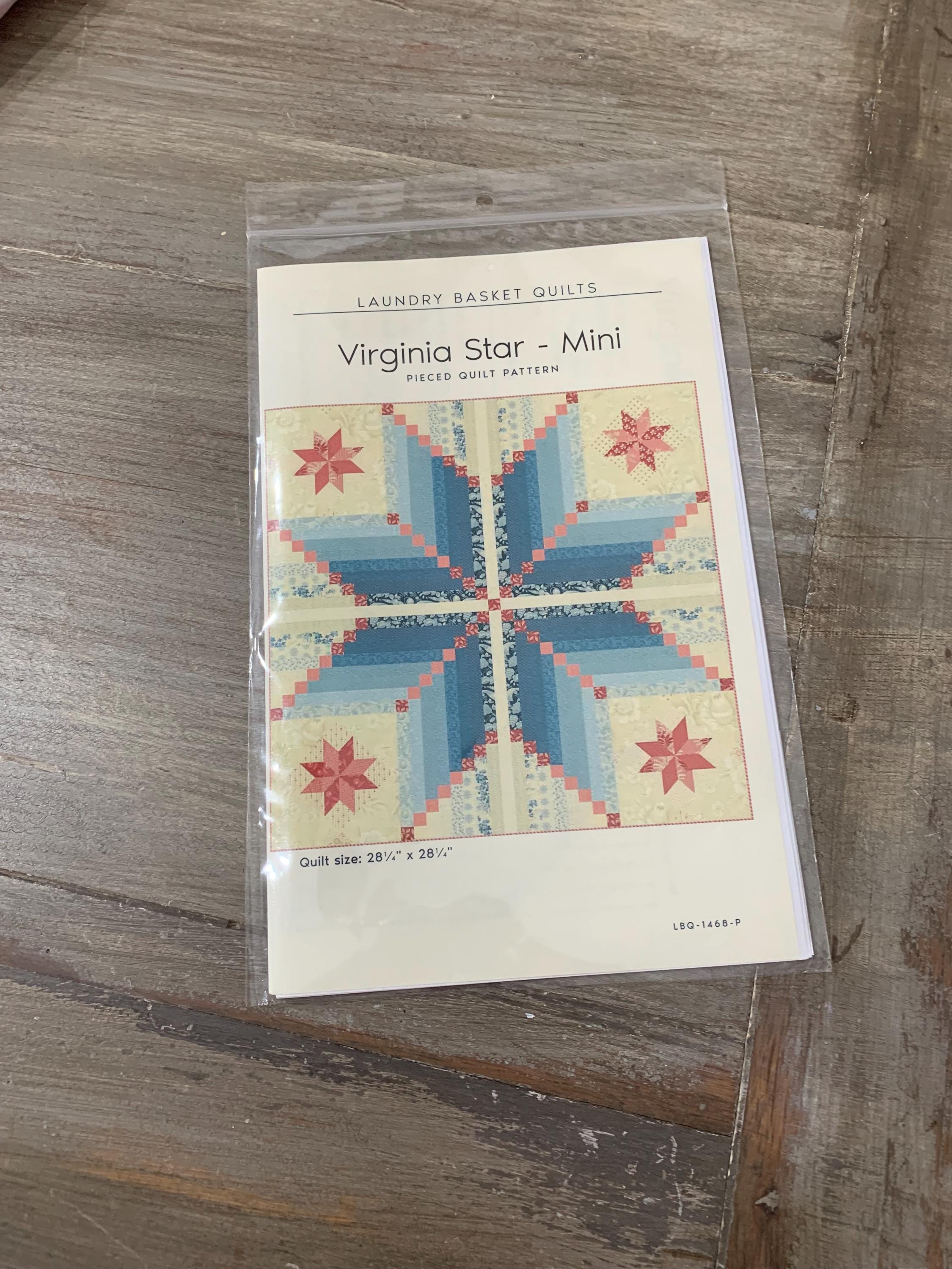 Virginia Star Mini Quilt Pattern - Laundry Basket Quilts - LABLBQ-1468 ...