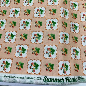 Summer Picnic Tablecloth Pink Cotton Fabric - Melissa Mortenson - Riley Blake - C10751-PINK - sold by the yard