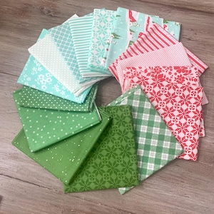 Moda Merry Little Christmas Curated Fat Quarter Set -choose 19 FQ or 20FQ cut from bolt - Camille Roskelley - Lori Holt - RBD