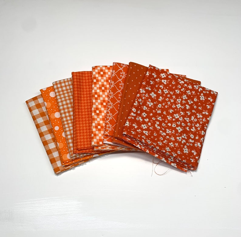 Orange Fat Quarter Bundle great for fabric carrots or pumpkins image 1