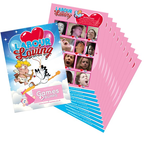 Labour Or Lust Baby Shower Game - 10 Cards X Photo Quiz Baby Shower Games -  Card Porn Love Or Labour Babys Showers Games - Boys Girls Unisex