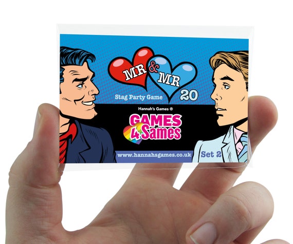 MR & MR Same Sex Bachelor Game ~ Stag do / Stag Party Accessories for Gay  Couples (set 2)
