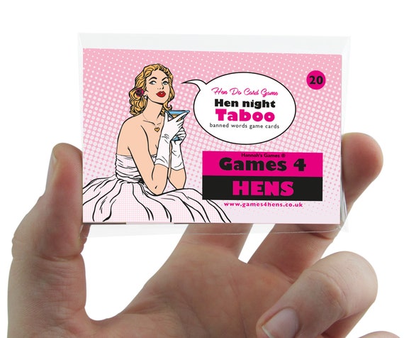 Taboo Bachelorette Game Charades Style Clean Banned Word Etsy.