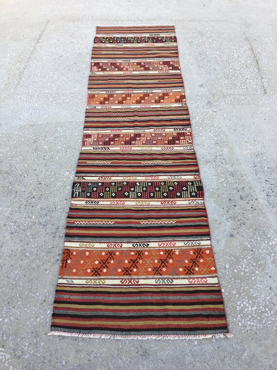 Speels Master diploma Berri 307 x 83 cm 10.1x2.7 voeten hal tapijt loper tribal kilim - Etsy België
