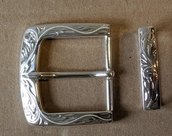 Belt Buckle 1 1/2"  Stainless Steel Western Buckle