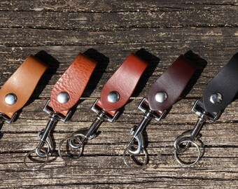 key fob, leather key fob, leather keychain, keychain, snap key fob, key fob clasp, accessories, gift for men, stocking stuffer, leather gift