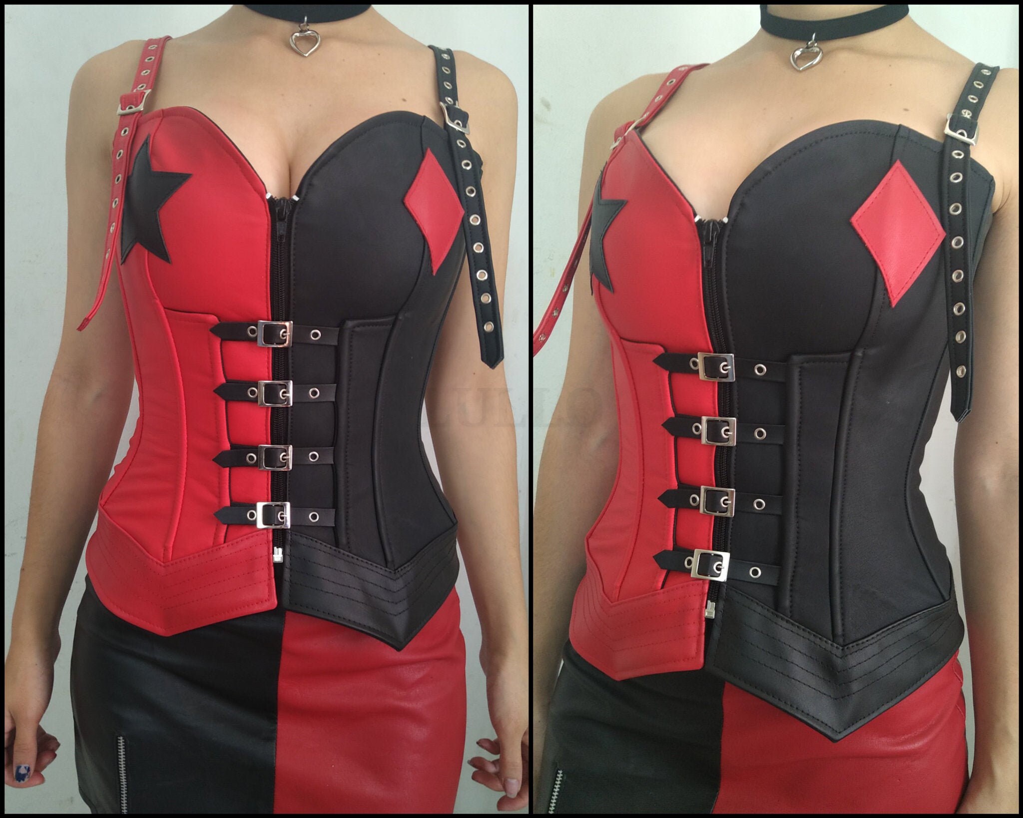 Harley Quinn Corset Costume Cosplay Etsy Australia