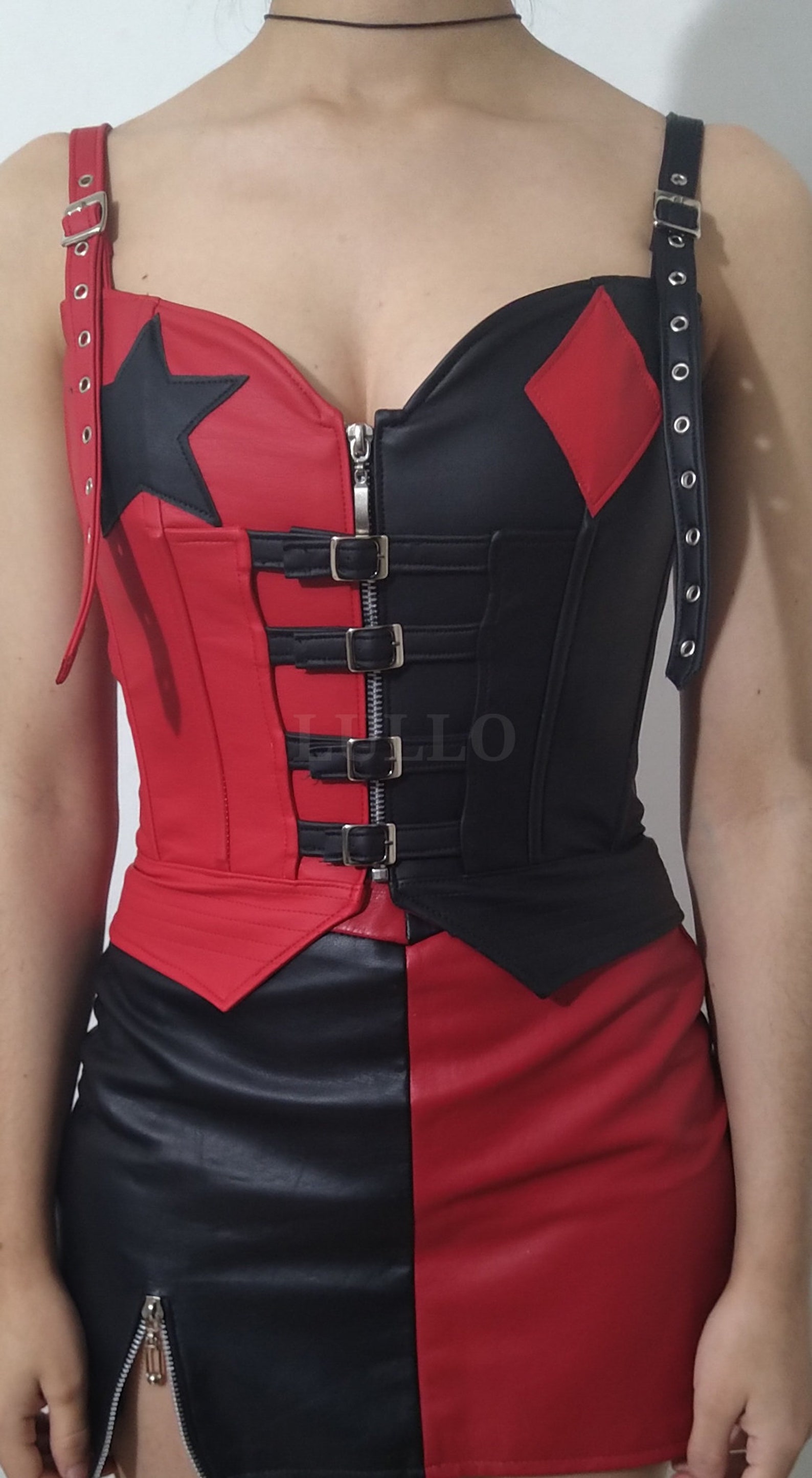 Harley Quinn Corset Costume Cosplay Etsy Australia