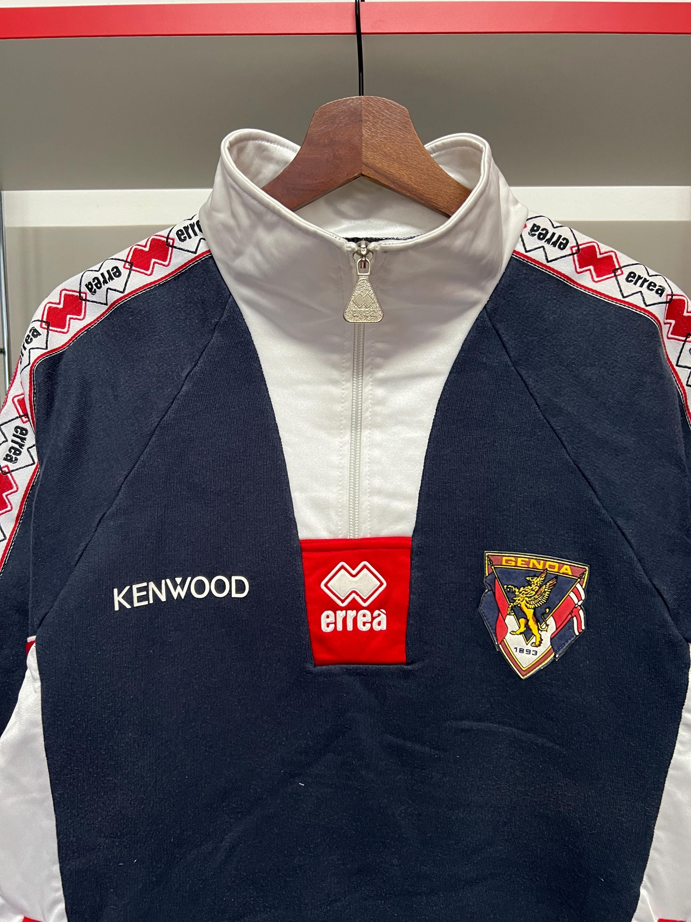 Vintage 90s Genoa CFC Erreà Pullover Jacket Kenwood Made in Italy