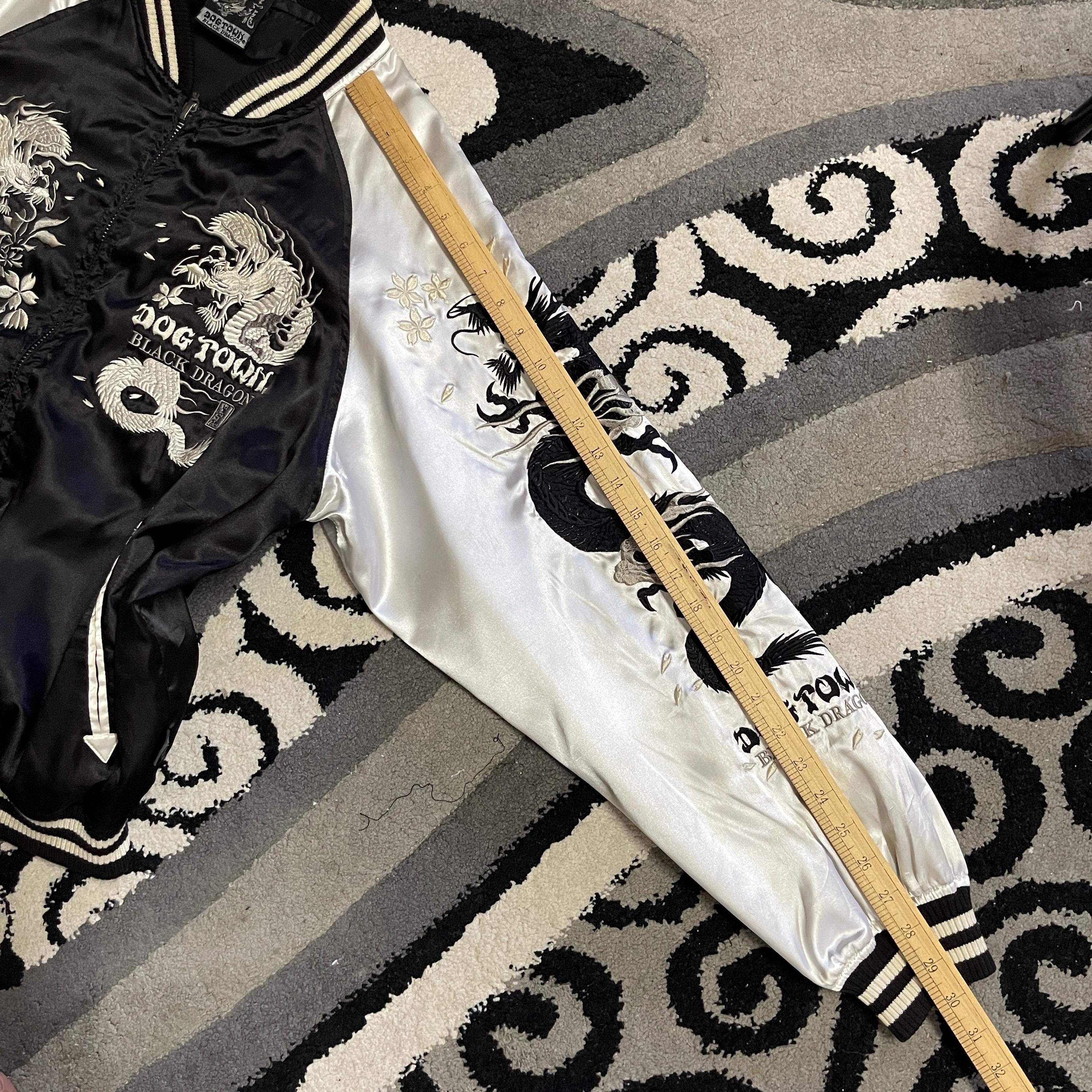 Vintage 90s Dogtown Black Dragon Sukajan Souvenir Jacket