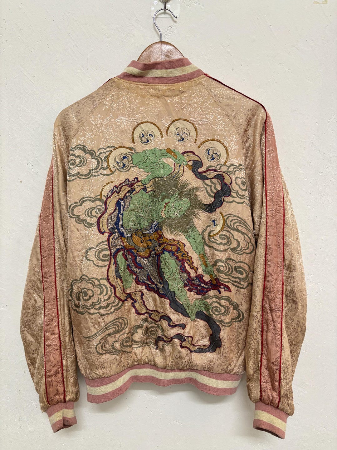 Cross Guild Jacket Vintage Japanese Script Reversible Sukajan Souvenir Jacket, Medium ...