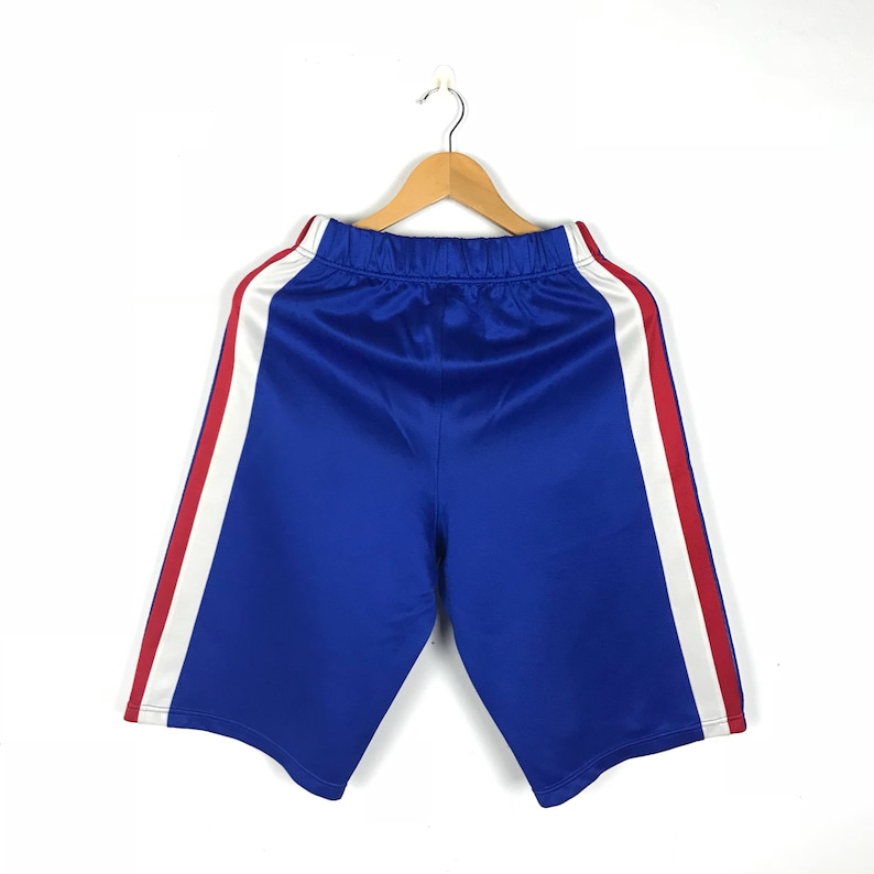 Red KAPPA Short Pants Embroidered Sidetape Logo Blue White Vintage Pant Size Medium