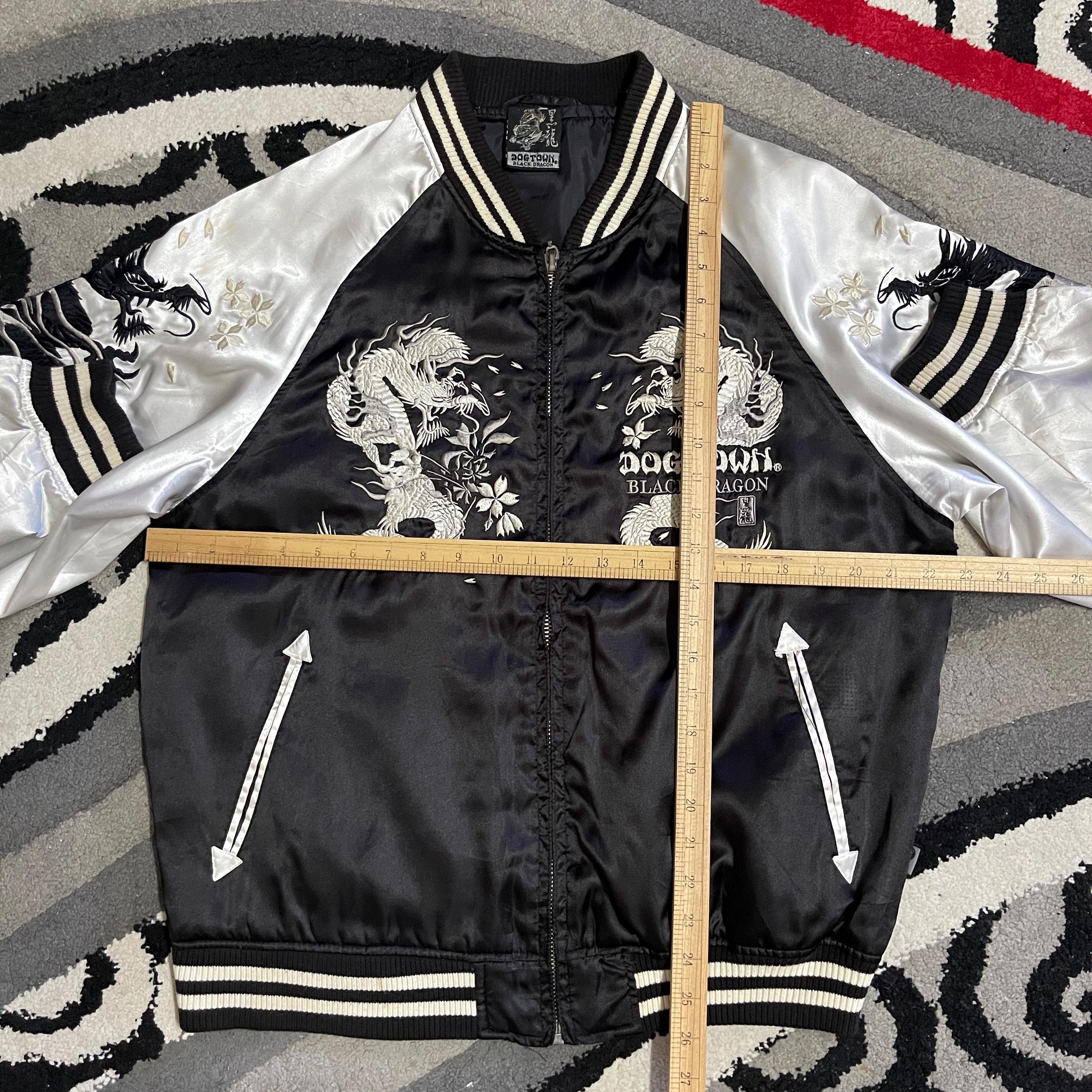 Vintage 90s Dogtown Black Dragon Sukajan Souvenir Jacket