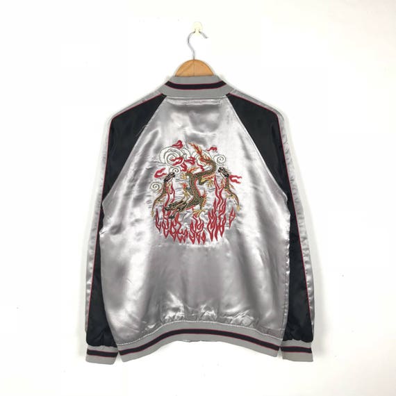 Souvenir Japanese Sukajan Embroidered Dragon Japan