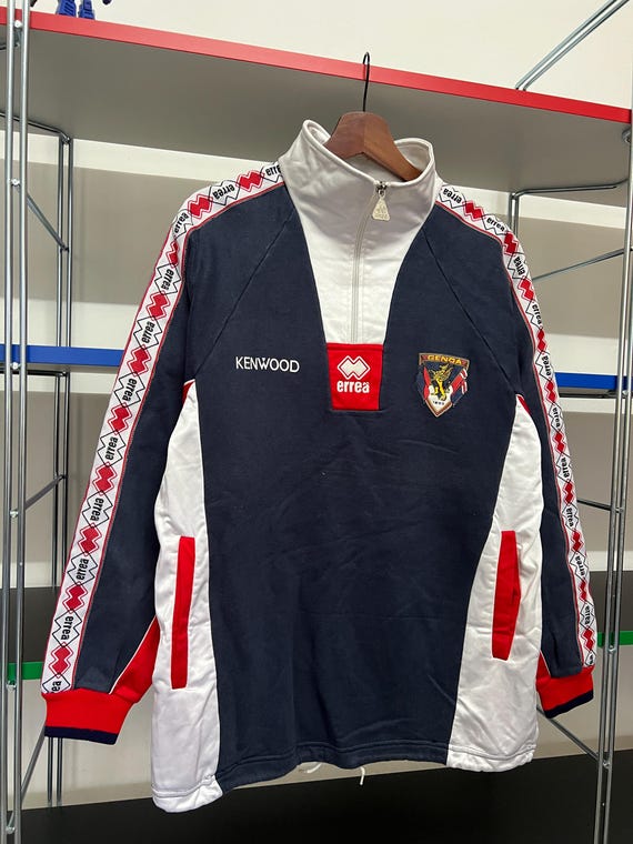 Vintage 90s Genoa CFC Erreà Pullover Jacket Kenwood Made in Italy