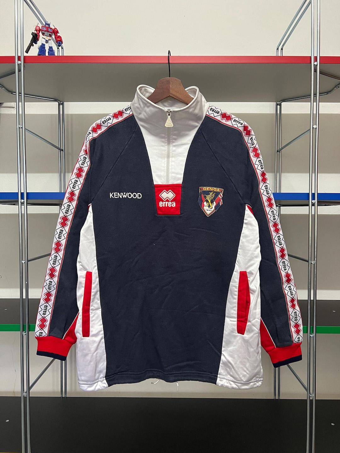ジェノア ユニフォーム errea KENWOOD 上下　セット　L Vintage 90s Genoa CFC Erreà Pullover Jacket Kenwood Made in Italy