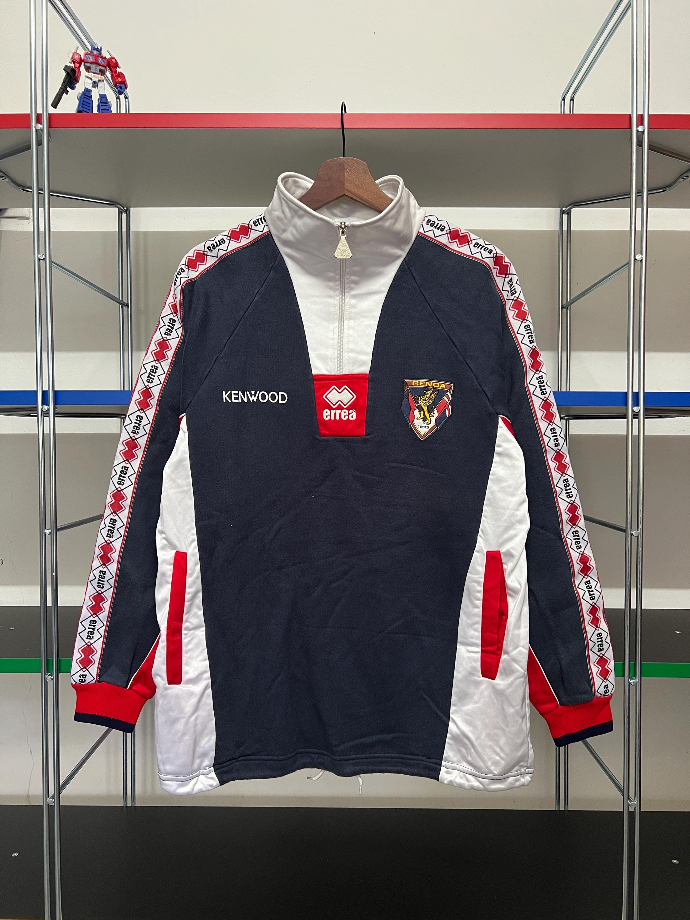 Vintage 90s Genoa CFC Erreà Pullover Jacket Kenwood Made in Italy