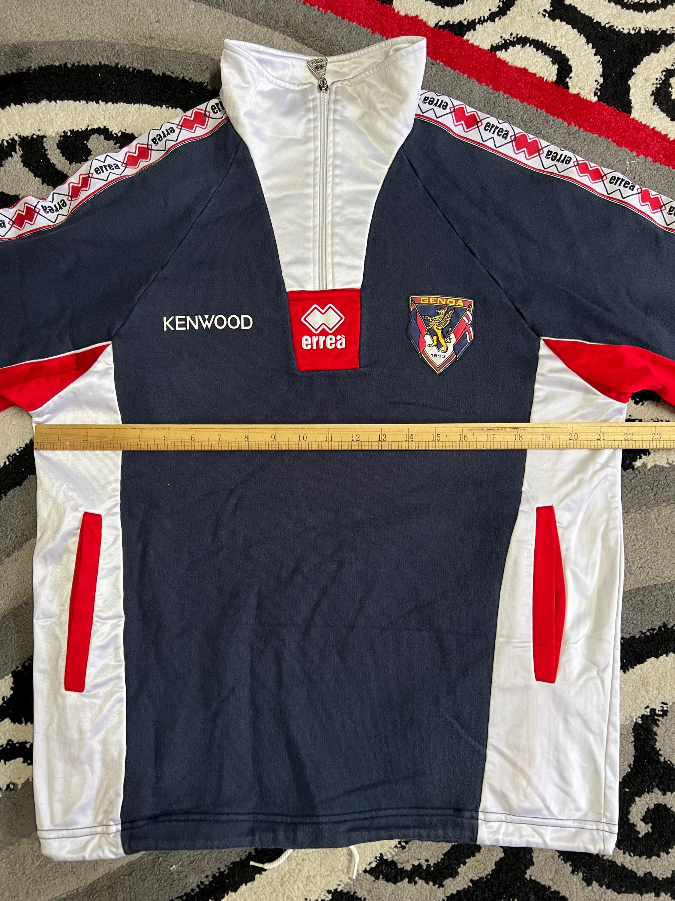 Vintage 90s Genoa CFC Erreà Pullover Jacket Kenwood Made in Italy