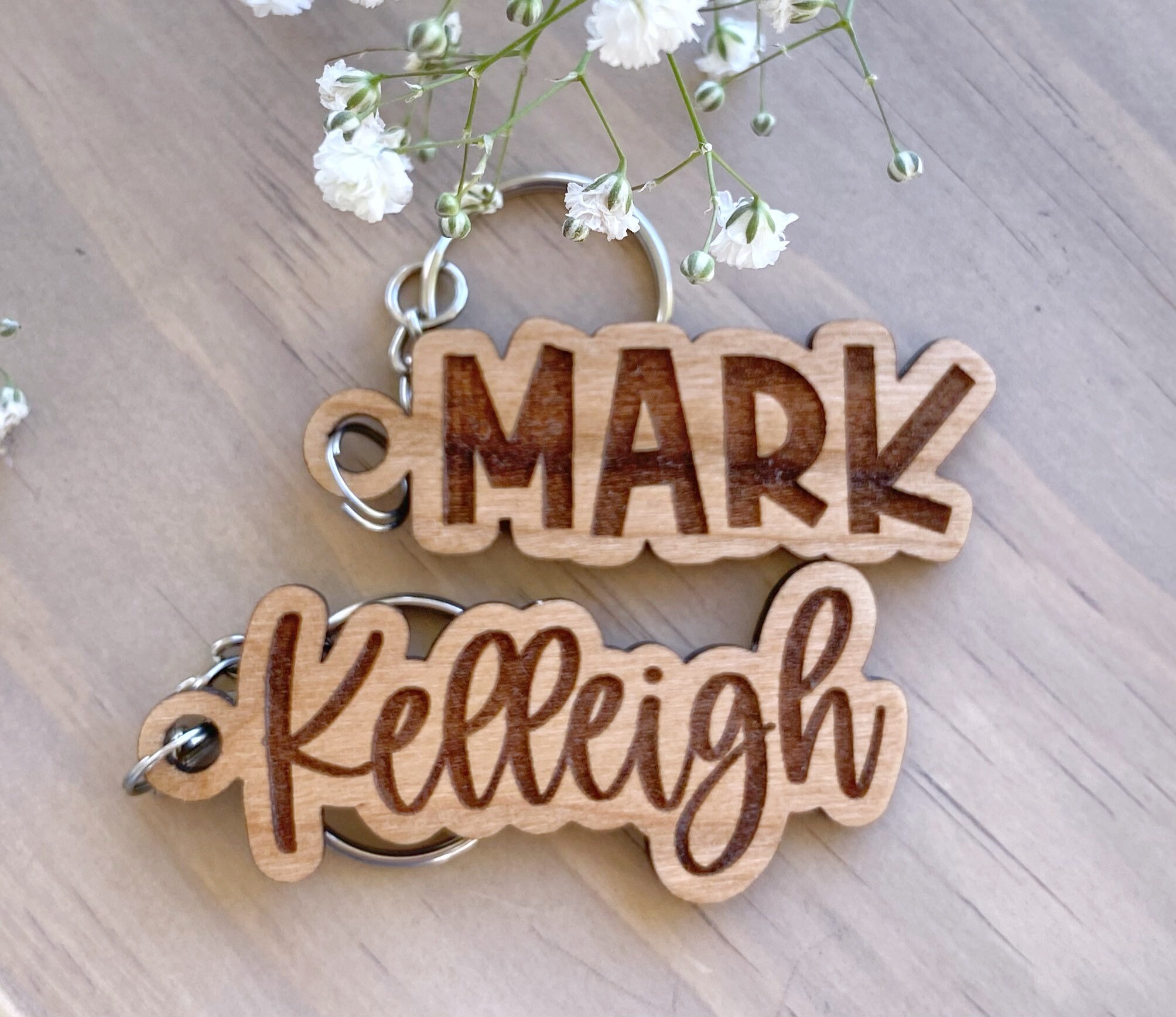 Custom Name Keyring Custom Name Keychain Personalised Name Etsy